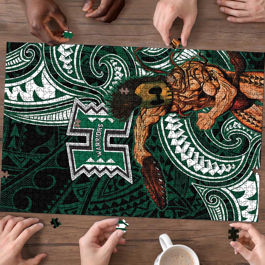 Hawaii Ikaika Warrior Football Puzzle Polynesian Tribal Tattoo - Polynesian Pride