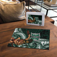 Hawaii Ikaika Warrior Football Puzzle Polynesian Tribal Tattoo - Polynesian Pride