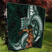 Hawaii Ikaika Warrior Football Quilt Polynesian Tribal Tattoo - Polynesian Pride