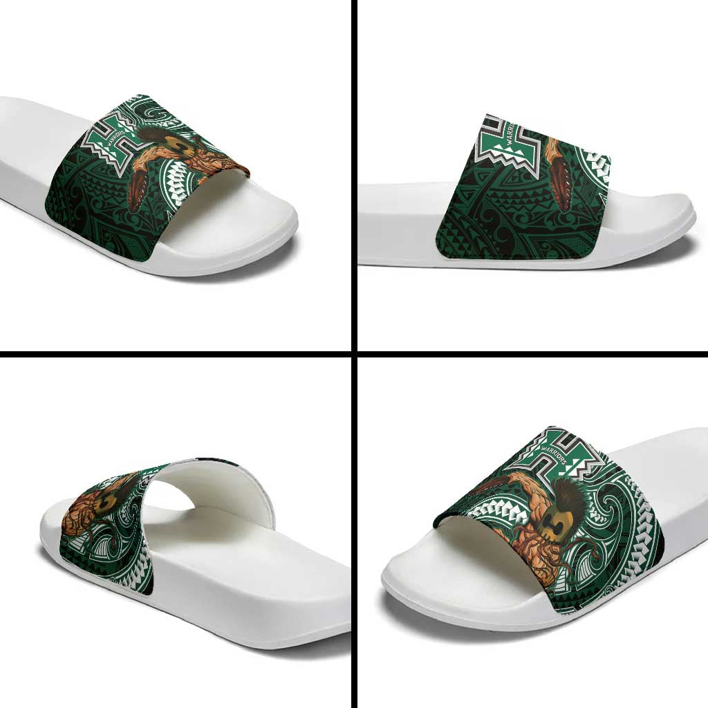 Hawaii Ikaika Warrior Football Slide Sandals Polynesian Tribal Tattoo - Polynesian Pride