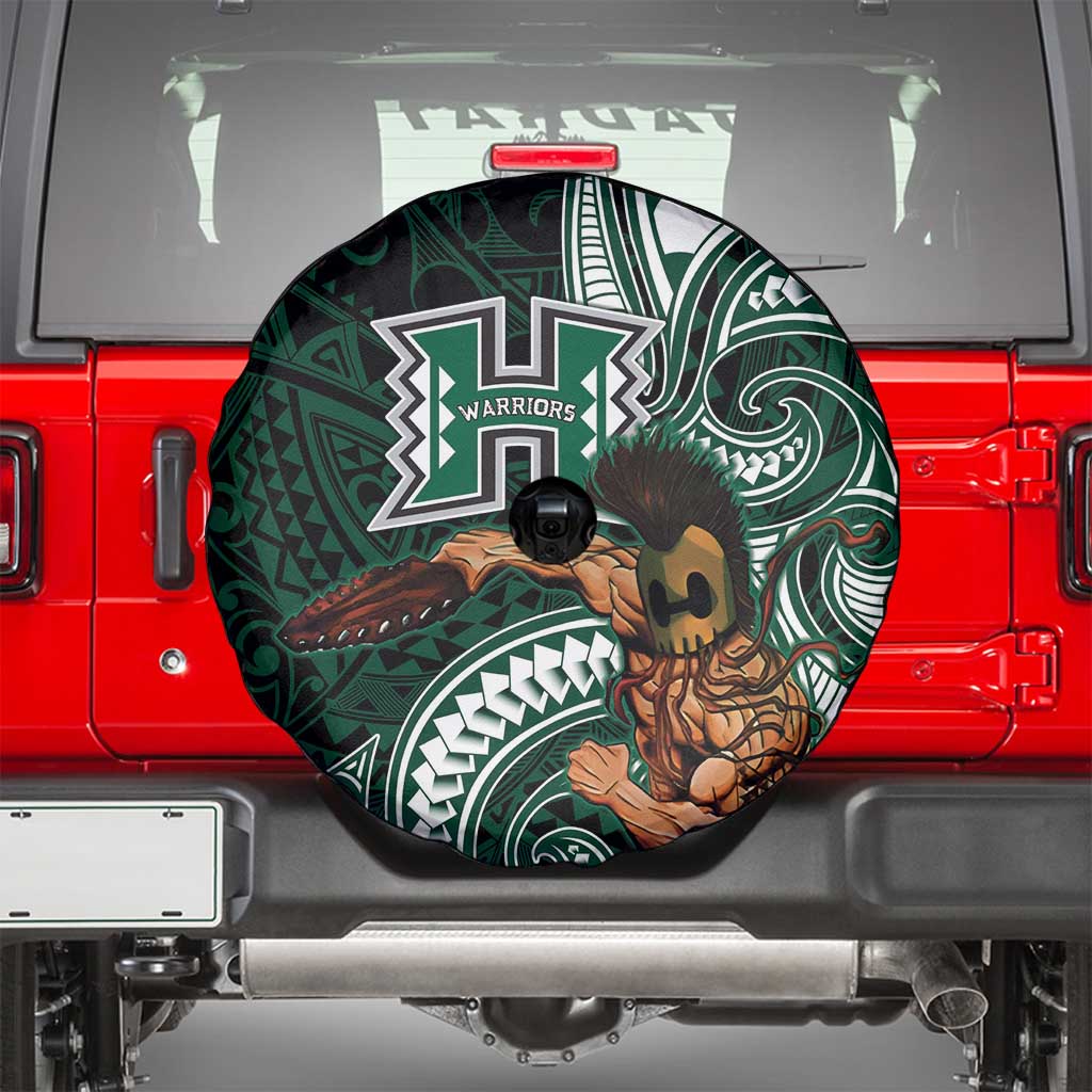 Hawaii Ikaika Warrior Football Spare Tire Cover Polynesian Tribal Tattoo - Polynesian Pride