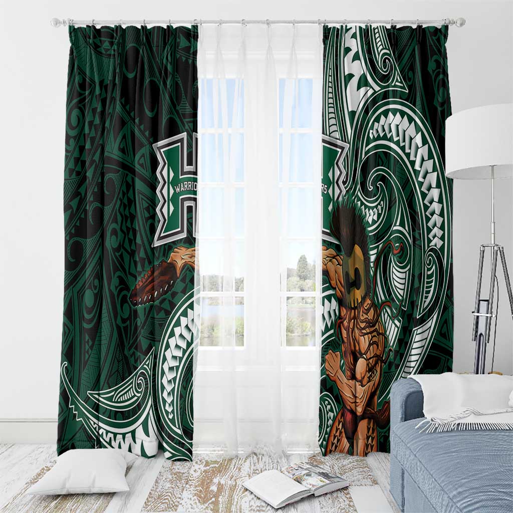 Hawaii Ikaika Warrior Football Window Curtain Polynesian Tribal Tattoo - Polynesian Pride