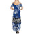 Personalised Hafa Adai Guam History and Chamorro Heritage Day Summer Maxi Dress Blue Latte Stone LT05 - Polynesian Pride