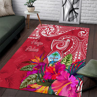 Hafa Adai Guam History and Chamorro Heritage Day Area Rug Red Latte Stone LT05 Red - Polynesian Pride