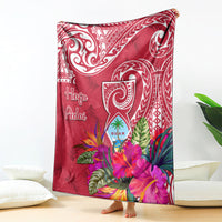 Hafa Adai Guam History and Chamorro Heritage Day Blanket Red Latte Stone LT05 Red - Polynesian Pride