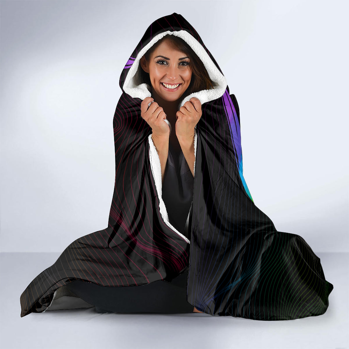LGBT History Month Hooded Blanket Proud And Happy Polynesian Dolphin LT05 - Polynesian Pride