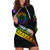 Personalised LGBT History Month Hoodie Dress Proud And Happy Polynesian Dolphin LT05 Black - Polynesian Pride