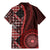 New Zealand Aotearoa Family Matching Mermaid Dress and Hawaiian Shirt Maori Harakeke Weaving Pattern Red LT05 - Polynesian Pride