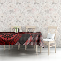 New Zealand Aotearoa Tablecloth Maori Harakeke Weaving Pattern Red LT05 - Polynesian Pride