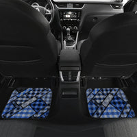 New Zealand Aotearoa Car Mats Maori Harakeke Weaving Pattern Blue LT05 - Polynesian Pride