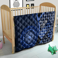 New Zealand Aotearoa Quilt Maori Harakeke Weaving Pattern Blue LT05 - Polynesian Pride
