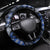 New Zealand Aotearoa Steering Wheel Cover Maori Harakeke Weaving Pattern Blue LT05 Universal Fit Blue - Polynesian Pride