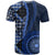 New Zealand Aotearoa T Shirt Maori Harakeke Weaving Pattern Blue LT05 - Polynesian Pride