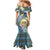 Personalised Hawaii State Family Matching Mermaid Dress and Hawaiian Shirt Tropical Flowers With Tartan Pattern LT05 - Polynesian Pride