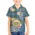 Personalised Hawaii State Family Matching Tank Maxi Dress and Hawaiian Shirt Tropical Flowers With Tartan Pattern LT05 Son's Shirt Blue - Polynesian Pride