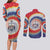Samoa Couples Matching Long Sleeve Bodycon Dress and Long Sleeve Button Shirt Tie Dye Unique Style