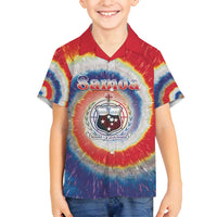 Samoa Family Matching Off Shoulder Maxi Dress and Hawaiian Shirt Tie Dye Unique Style