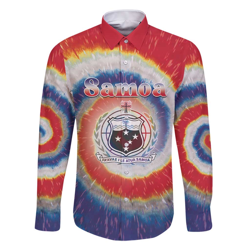 Samoa Family Matching Short Sleeve Bodycon Dress and Hawaiian Shirt Tie Dye Unique Style