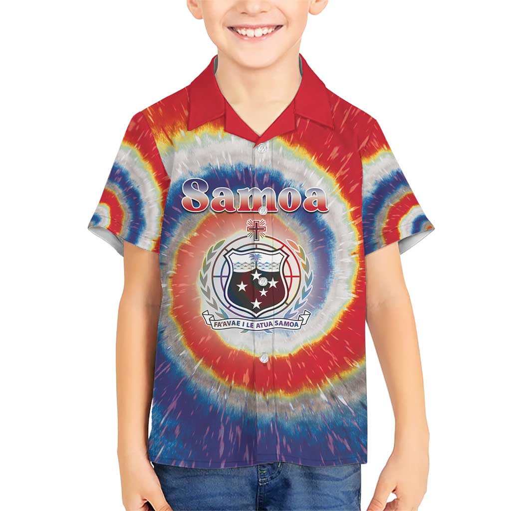 Samoa Kid Hawaiian Shirt Tie Dye Unique Style