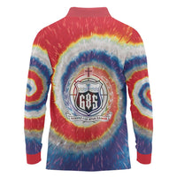 Samoa Long Sleeve Polo Shirt Tie Dye Unique Style