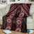 New Zealand Aotearoa Blanket Red Poutama With Taniko Pattern LT05