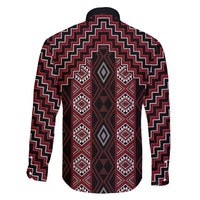 New Zealand Aotearoa Family Matching Mermaid Dress and Hawaiian Shirt Red Poutama With Taniko Pattern LT05 - Polynesian Pride