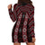 New Zealand Aotearoa Hoodie Dress Red Poutama With Taniko Pattern LT05