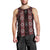 New Zealand Aotearoa Men Tank Top Red Poutama With Taniko Pattern LT05
