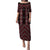 New Zealand Aotearoa Puletasi Red Poutama With Taniko Pattern LT05