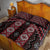 New Zealand Aotearoa Quilt Bed Set Red Poutama With Taniko Pattern LT05