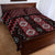 New Zealand Aotearoa Quilt Bed Set Red Poutama With Taniko Pattern LT05