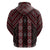 New Zealand Aotearoa Zip Hoodie Red Poutama With Taniko Pattern LT05