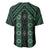 New Zealand Aotearoa Baseball Jersey Green Poutama With Taniko Pattern LT05