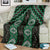 New Zealand Aotearoa Blanket Green Poutama With Taniko Pattern LT05