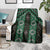 New Zealand Aotearoa Blanket Green Poutama With Taniko Pattern LT05