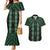 New Zealand Aotearoa Couples Matching Mermaid Dress and Hawaiian Shirt Green Poutama With Taniko Pattern LT05