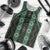 New Zealand Aotearoa Men Tank Top Green Poutama With Taniko Pattern LT05