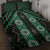 New Zealand Aotearoa Quilt Bed Set Green Poutama With Taniko Pattern LT05