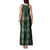 New Zealand Aotearoa Tank Maxi Dress Green Poutama With Taniko Pattern LT05