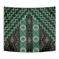 New Zealand Aotearoa Tapestry Green Poutama With Taniko Pattern LT05