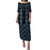 New Zealand Aotearoa Puletasi Blue Poutama With Taniko Pattern LT05