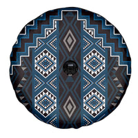 New Zealand Aotearoa Spare Tire Cover Blue Poutama With Taniko Pattern LT05