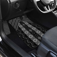 New Zealand Aotearoa Car Mats Black Poutama With Taniko Pattern LT05