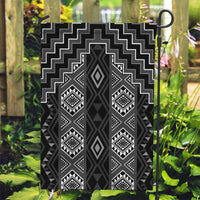 New Zealand Aotearoa Garden Flag Black Poutama With Taniko Pattern LT05