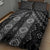 New Zealand Aotearoa Quilt Bed Set Black Poutama With Taniko Pattern LT05