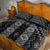 New Zealand Aotearoa Quilt Bed Set Black Poutama With Taniko Pattern LT05