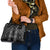 New Zealand Aotearoa Shoulder Handbag Black Poutama With Taniko Pattern LT05