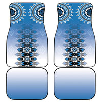 New Zealand Car Mats Poutama Mix Blue Taniko Inspired Art LT05