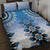 New Zealand Quilt Bed Set Poutama Mix Blue Taniko Inspired Art LT05