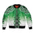 New Zealand Bomber Jacket Poutama Mix Green Taniko Inspired Art LT05